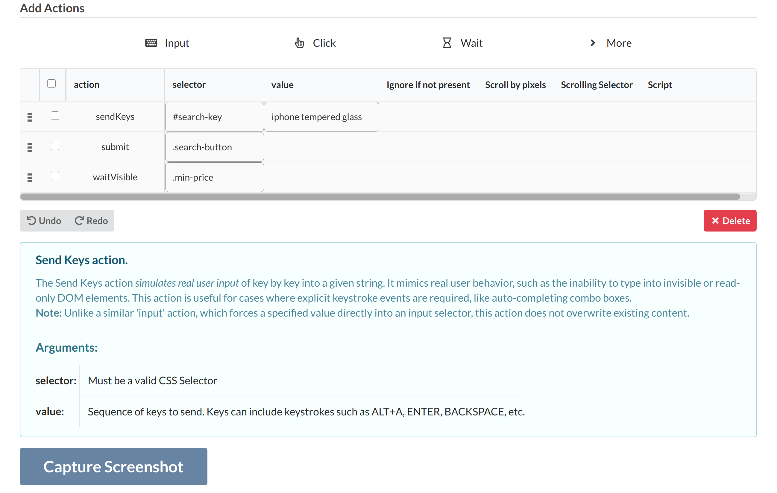 Google chrome web screenshots capture VS Dataflow Kit cloud screenshots API capture with actions.