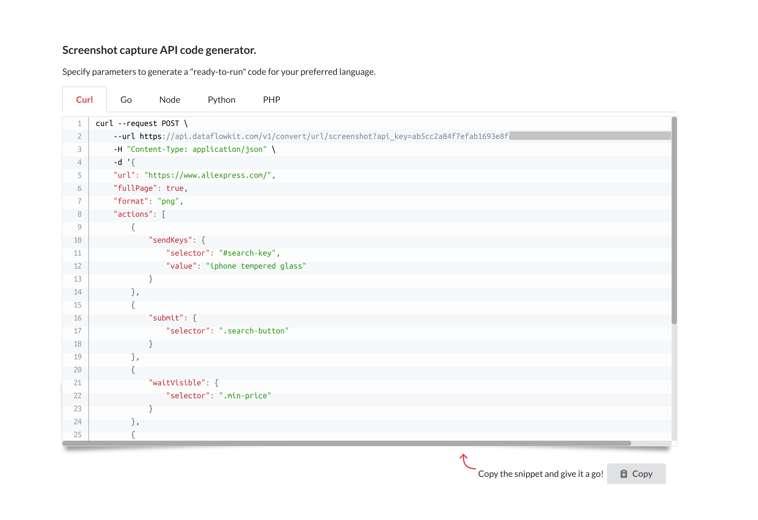 Google chrome web screenshots capture VS Dataflow Kit cloud screenshots API capture with actions.