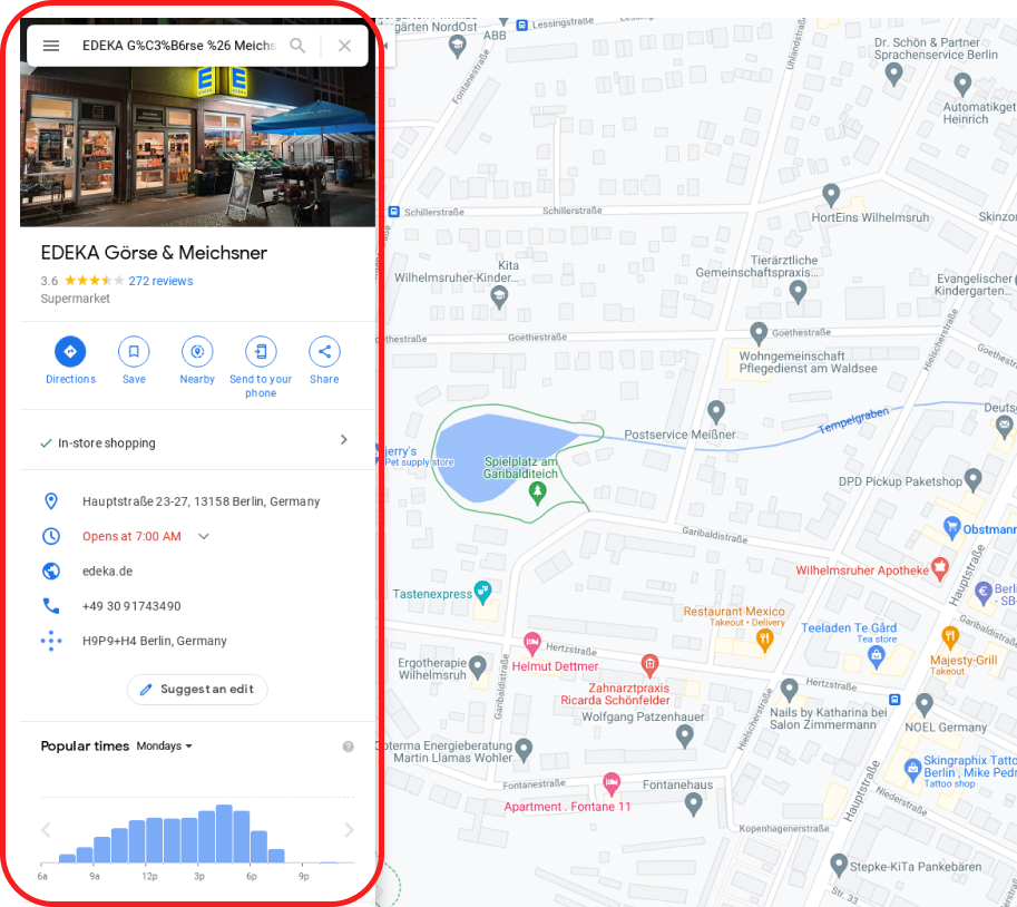 How to scrape detailed location data from google maps?